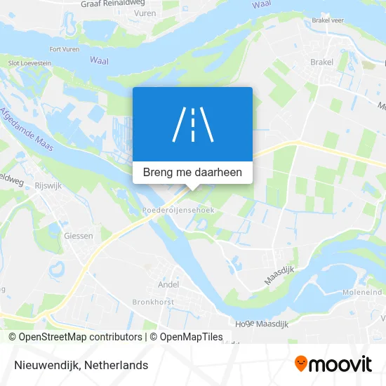 Nieuwendijk kaart