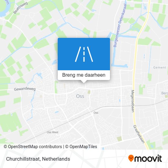 Churchillstraat kaart