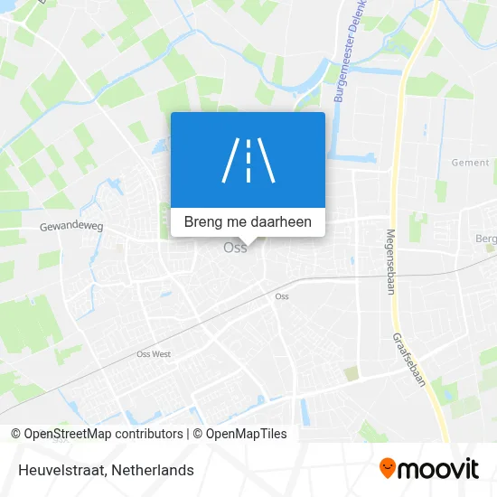 Heuvelstraat kaart