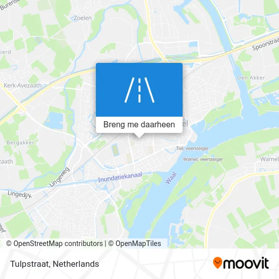 Tulpstraat kaart