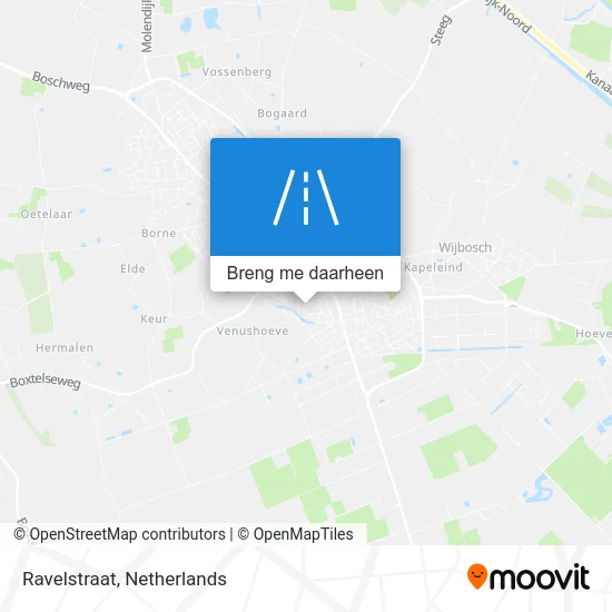 Ravelstraat kaart
