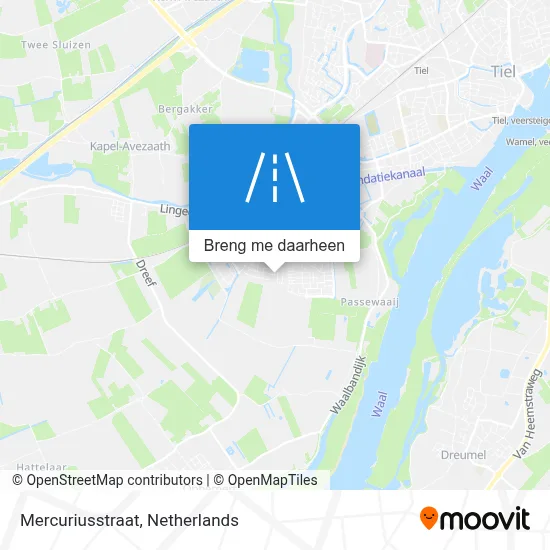 Mercuriusstraat kaart