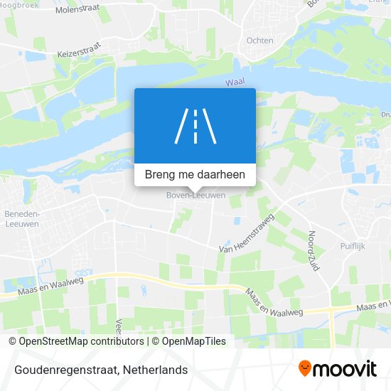 Goudenregenstraat kaart