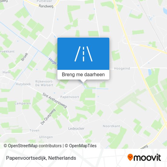 Papenvoortsedijk kaart