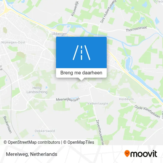 Merelweg kaart