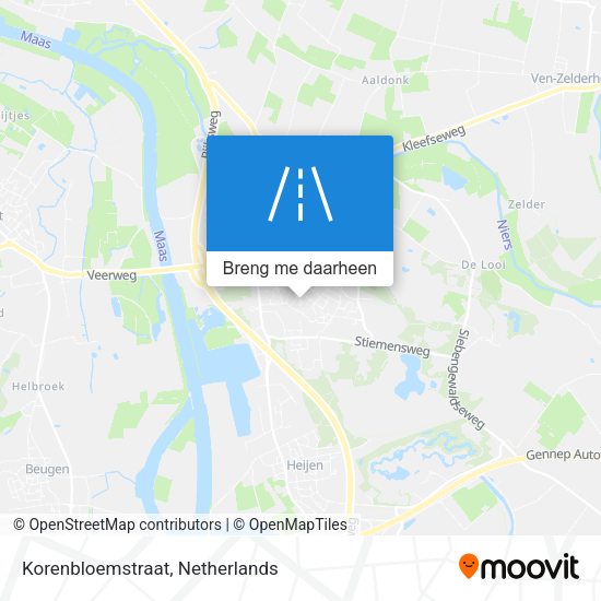 Korenbloemstraat kaart