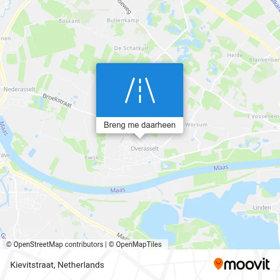 Kievitstraat kaart