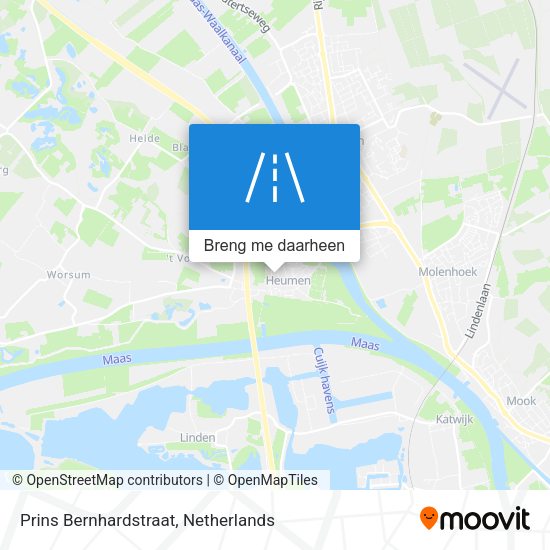 Prins Bernhardstraat kaart