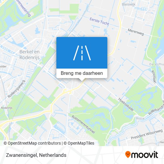 Zwanensingel kaart