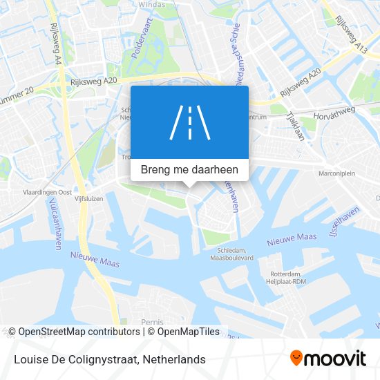 Louise De Colignystraat kaart