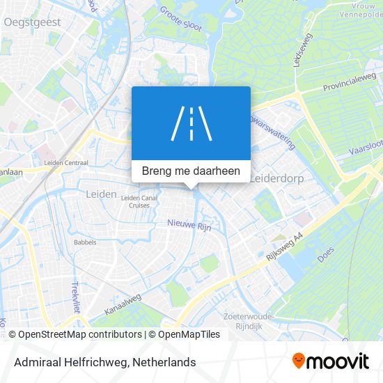 Admiraal Helfrichweg kaart