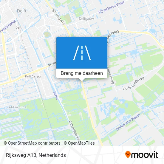 Rijksweg A13 kaart