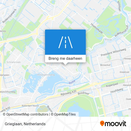 Grieglaan kaart