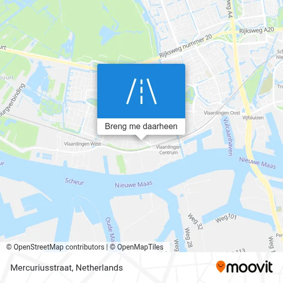 Mercuriusstraat kaart