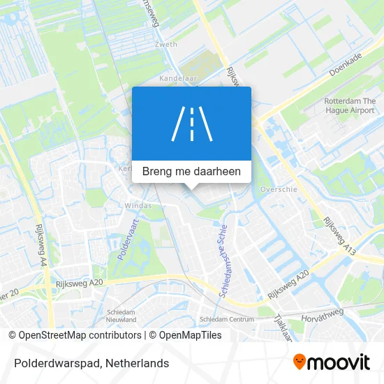 Polderdwarspad kaart