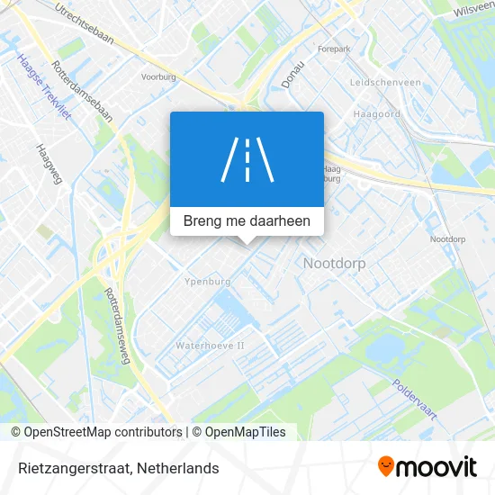 Rietzangerstraat kaart