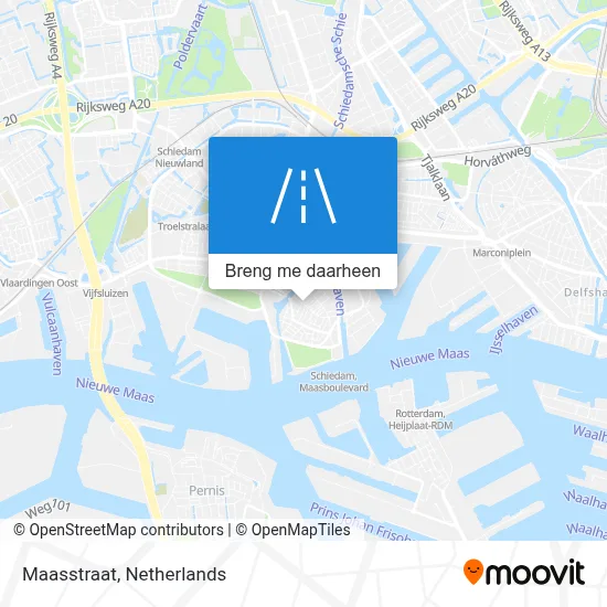 Maasstraat kaart