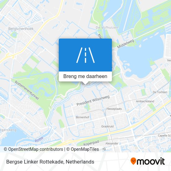Bergse Linker Rottekade kaart