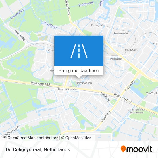 De Colignystraat kaart