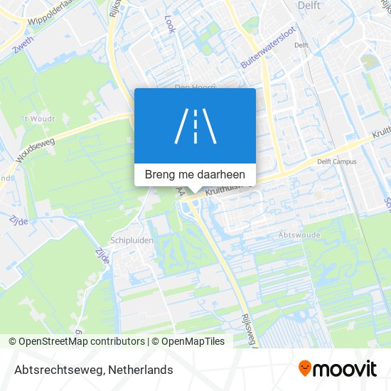 Abtsrechtseweg kaart