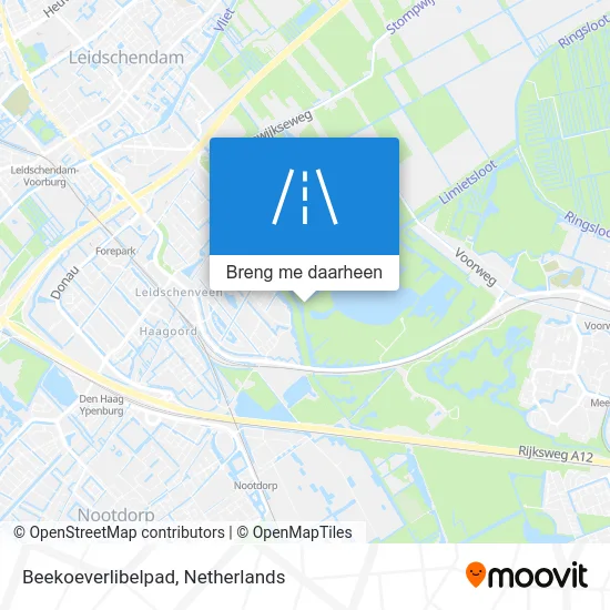 Beekoeverlibelpad kaart