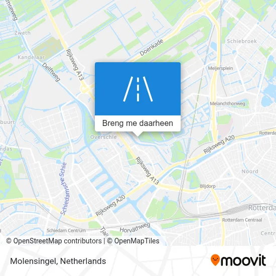 Molensingel kaart