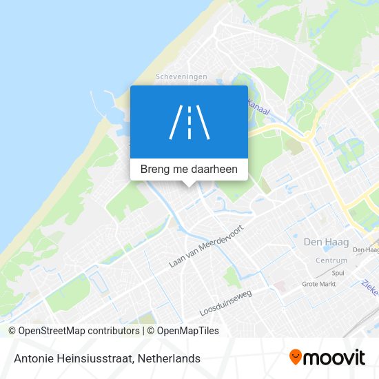 Antonie Heinsiusstraat kaart