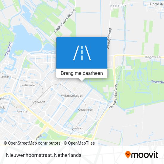 Nieuwenhoornstraat kaart