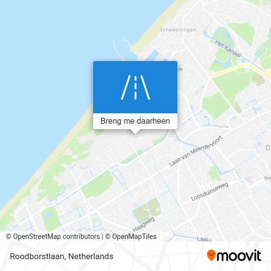 Roodborstlaan kaart