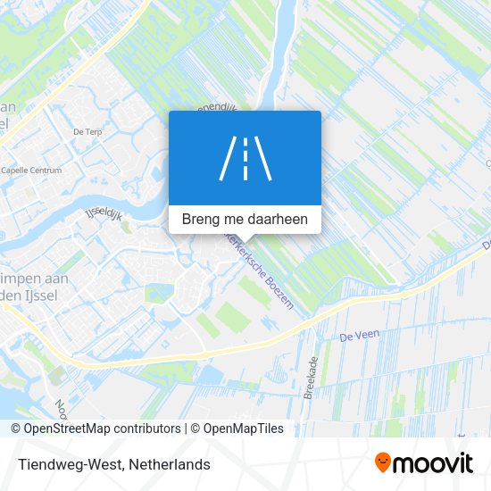 Tiendweg-West kaart