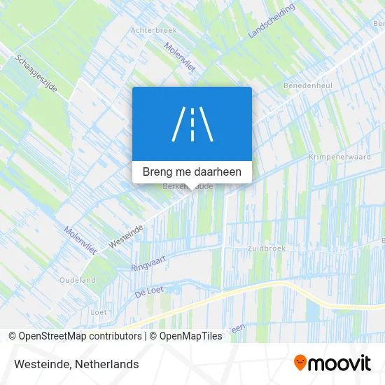 Westeinde kaart