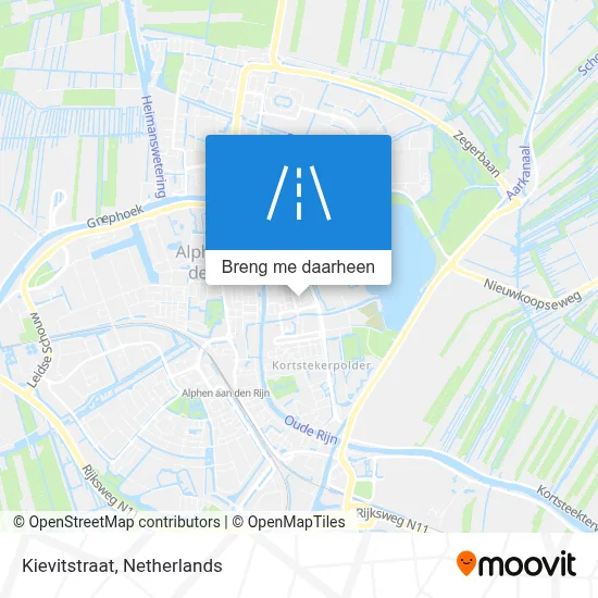 Kievitstraat kaart