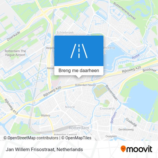 Jan Willem Frisostraat kaart
