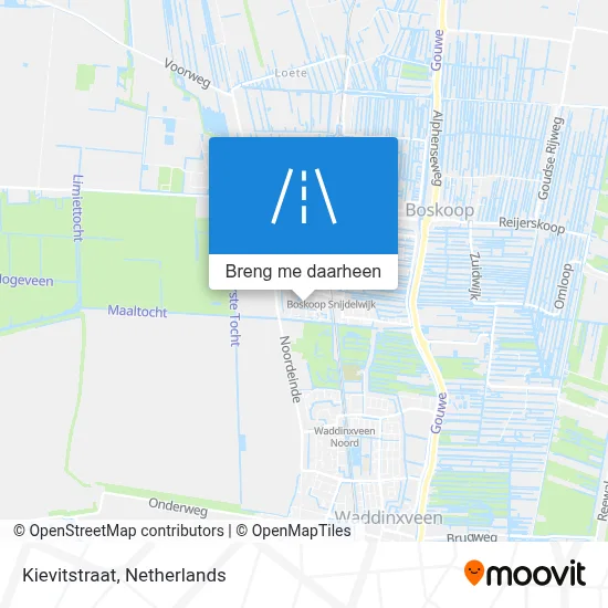 Kievitstraat kaart