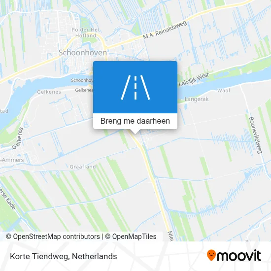 Korte Tiendweg kaart