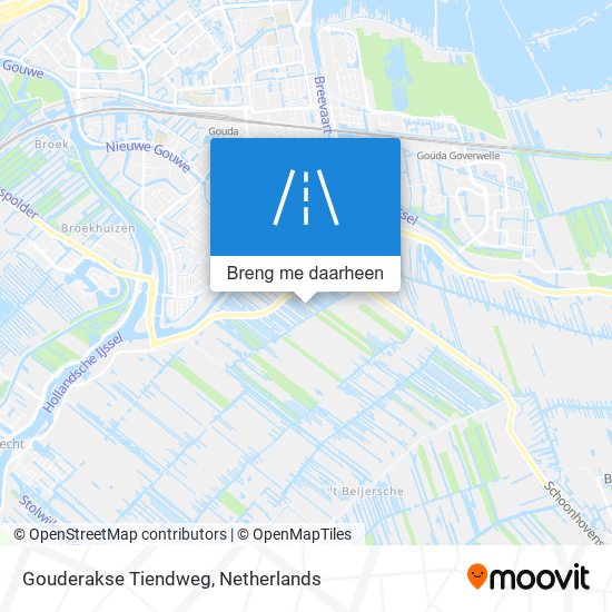 Gouderakse Tiendweg kaart