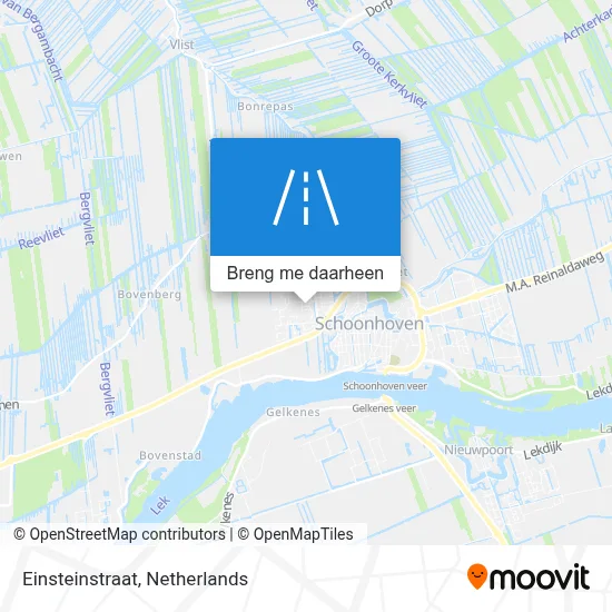 Einsteinstraat kaart