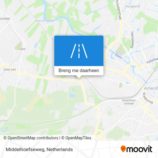 Middelhoefseweg kaart