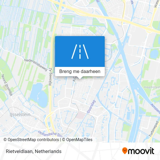 Rietveldlaan kaart