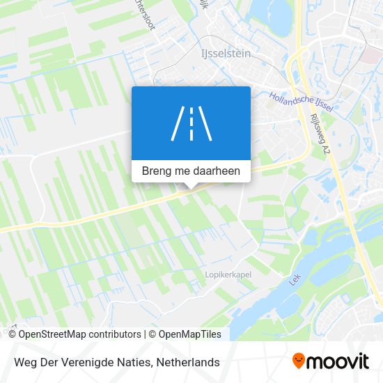 Weg Der Verenigde Naties kaart