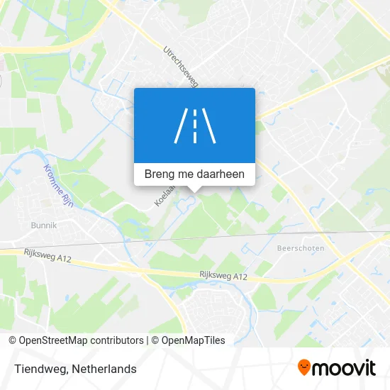 Tiendweg kaart