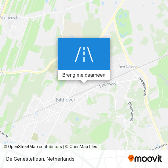 De Genestetlaan kaart
