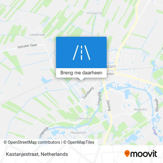 Kastanjestraat kaart