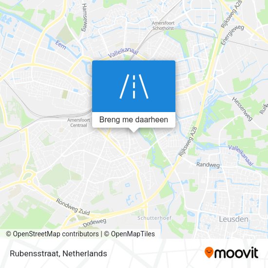 Rubensstraat kaart
