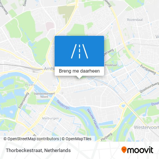 Thorbeckestraat kaart