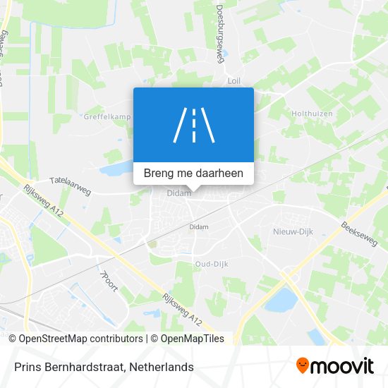 Prins Bernhardstraat kaart