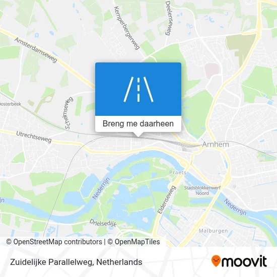 Zuidelijke Parallelweg kaart