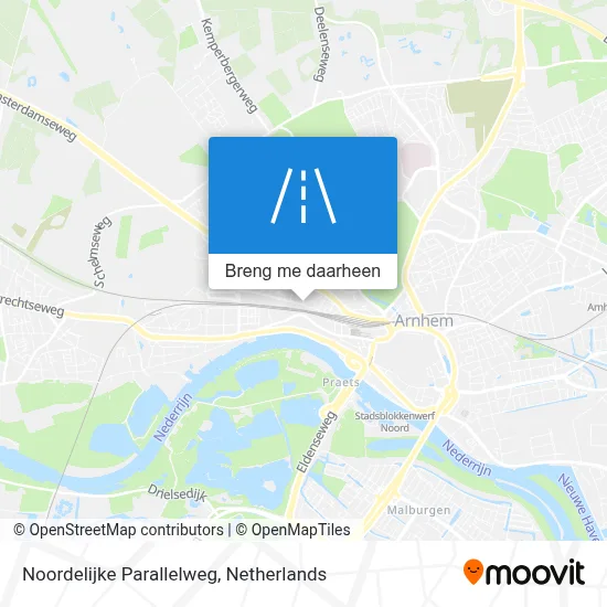 Noordelijke Parallelweg kaart
