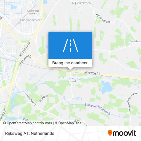 Rijksweg A1 kaart