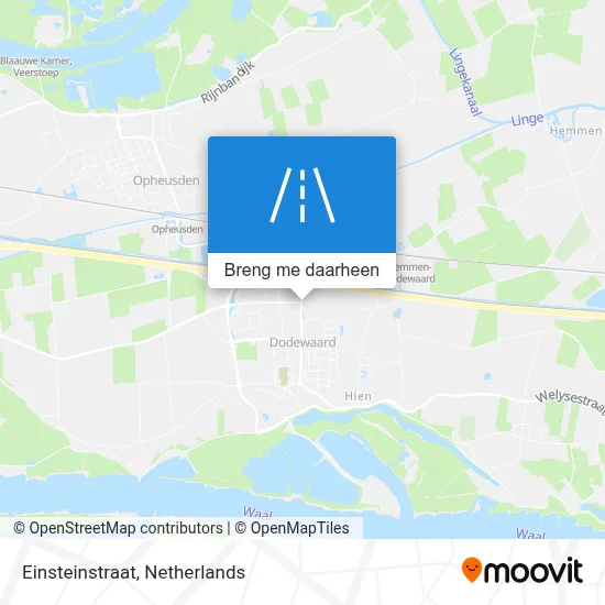 Einsteinstraat kaart